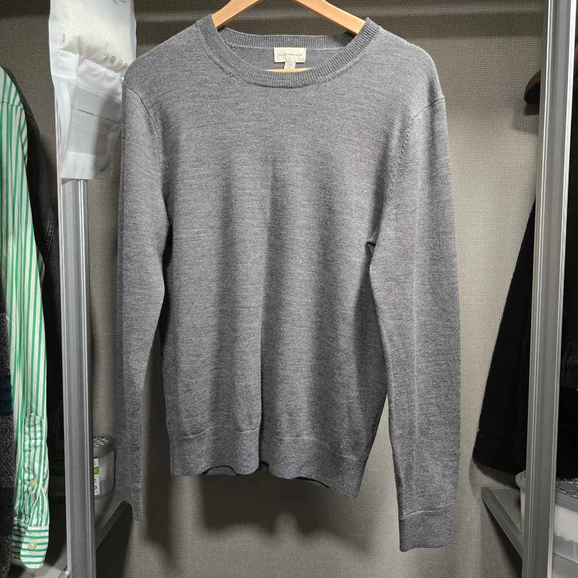 클럽모나코 100% 울 니트 그레이 (S사이즈) 상품이미지1