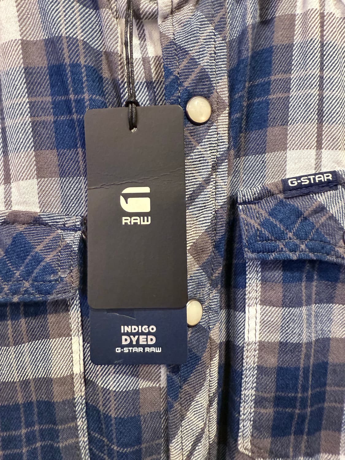 지스타 로우 네이비 체크셔츠 상품이미지3