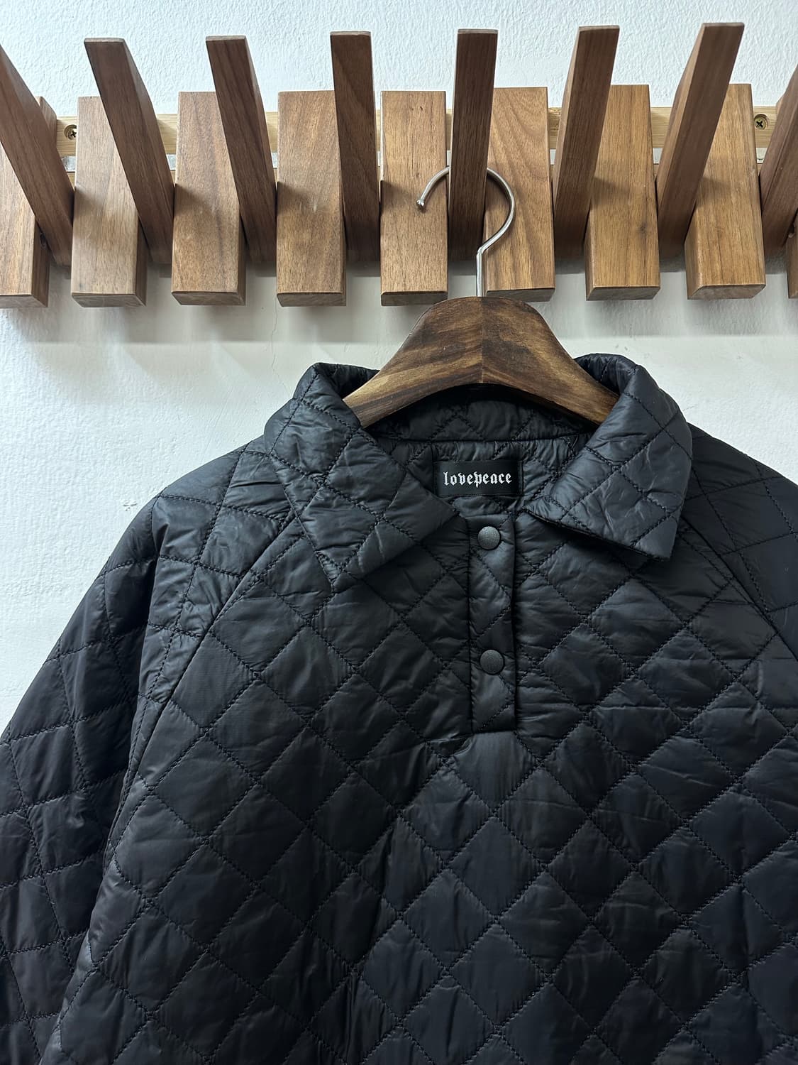 일본빈티지 블랙 패딩 퀼팅 프릴 블라우스 미니 원피스 상품이미지3