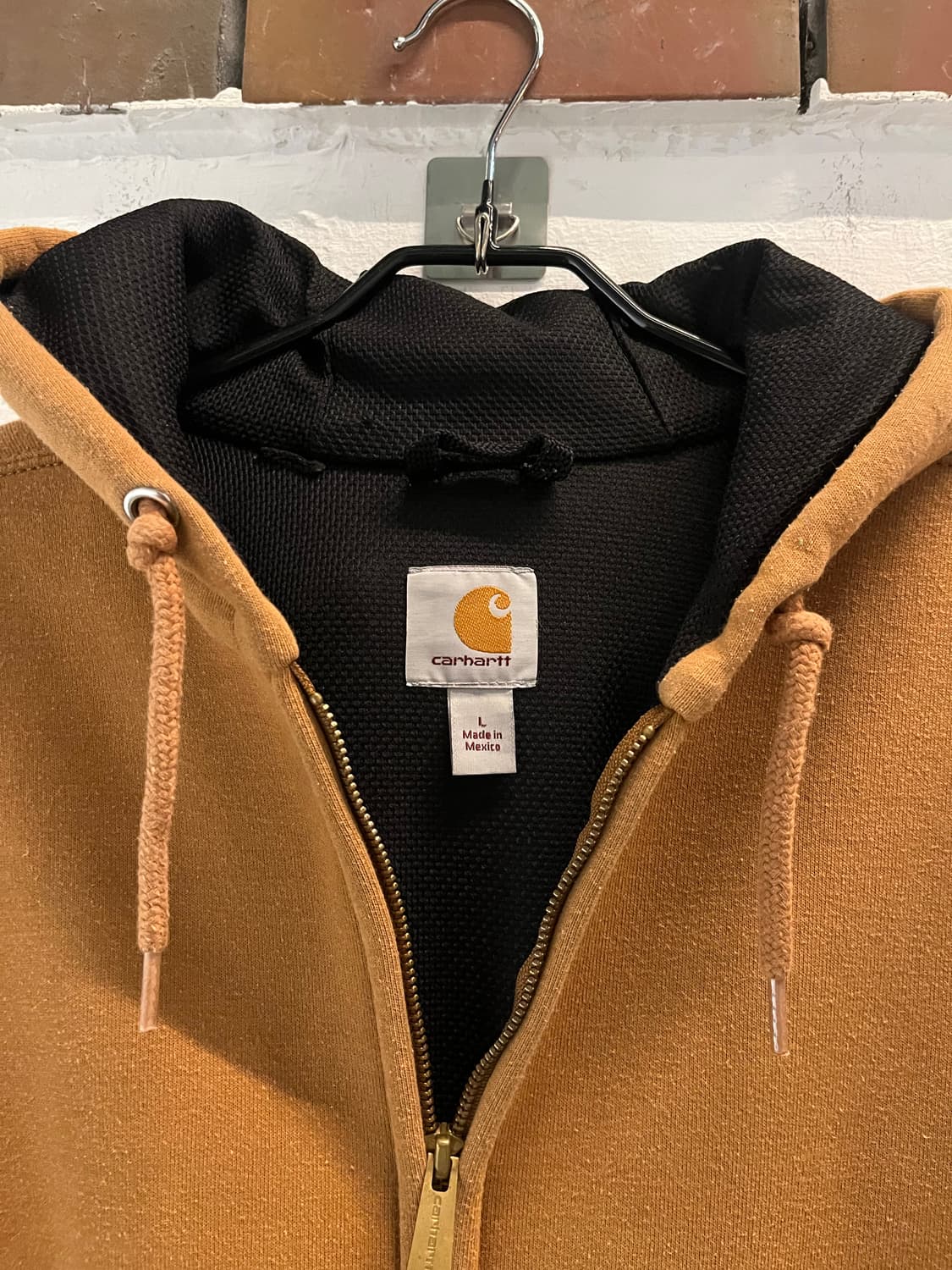 Carhartt 써멀 카멜 브라운 후드집업 L 상품이미지2