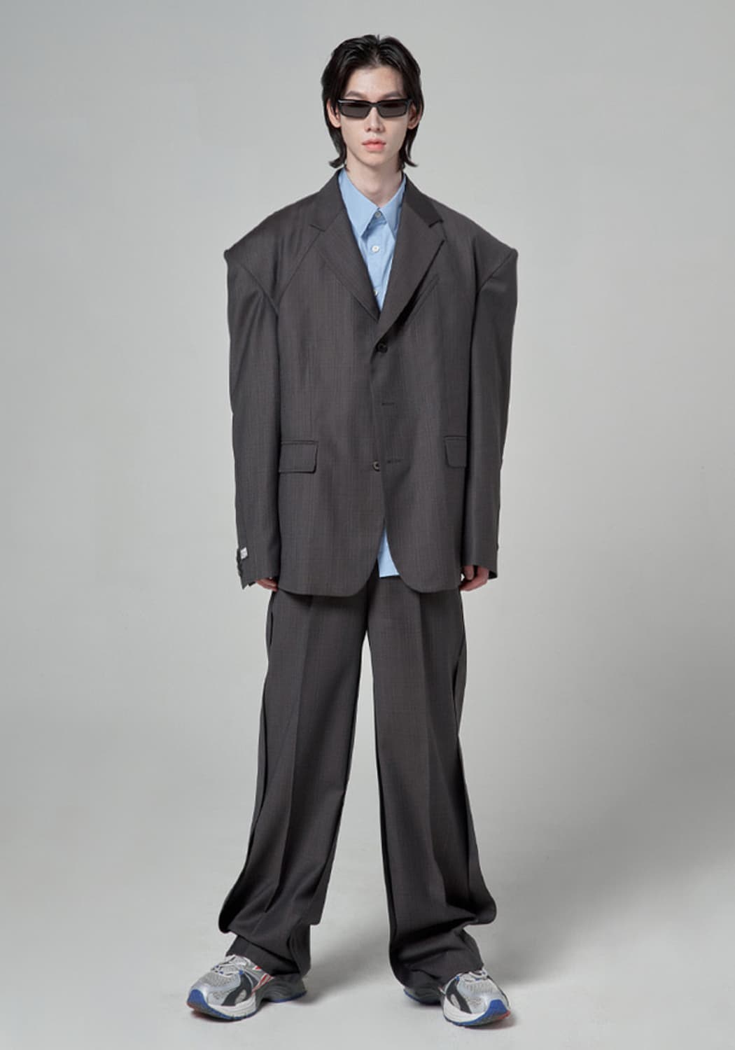 씨비전 CSC 디바이드 패널 셋업 브라운 체크 2,2 상품이미지2