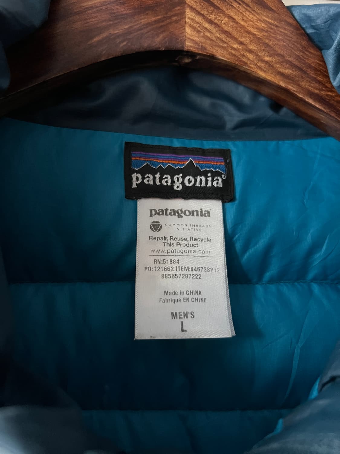 [L]00's 파타고니아 다운스웨터 빈티지블루 상품이미지5