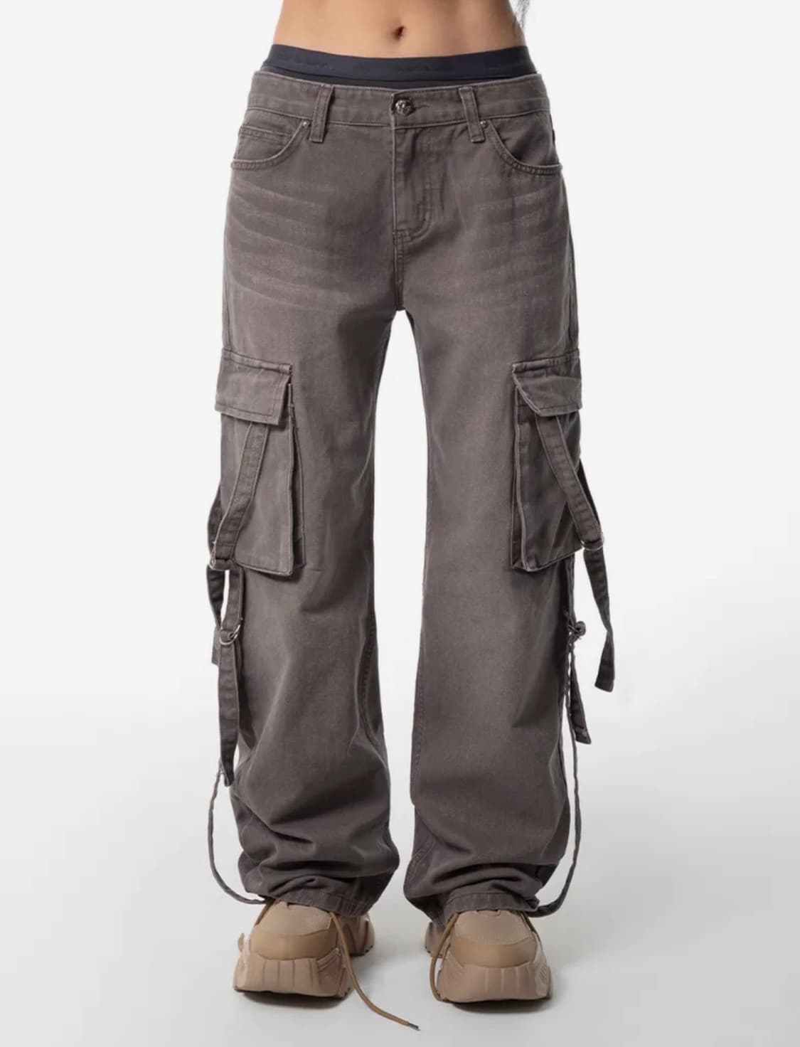 와이이이엘 WASHING STRAP LOW-RISE DENIM PANTS 상품이미지1