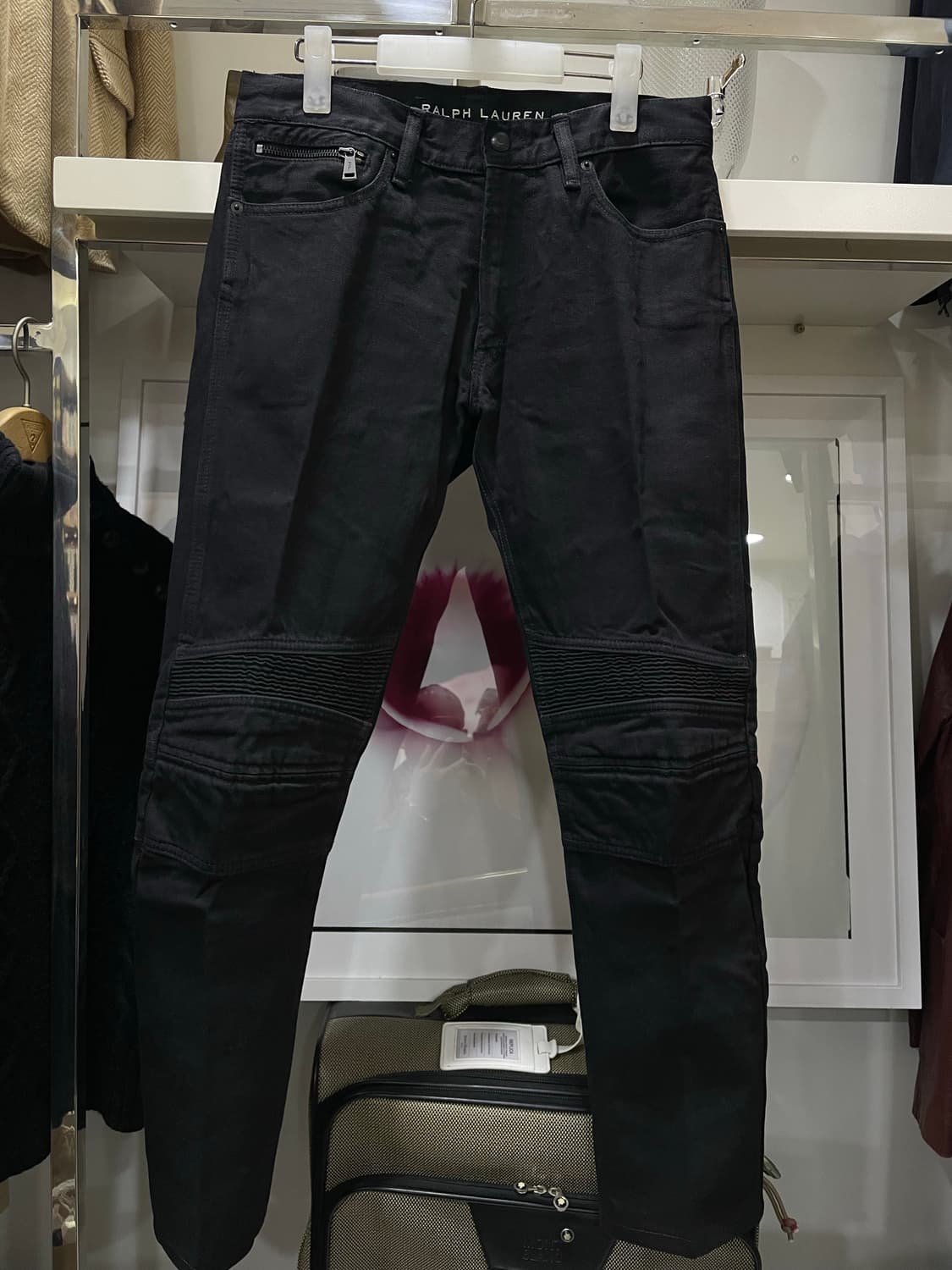 폴로랄프로렌(블랙라벨)/블랙 모토팬츠 상품이미지1