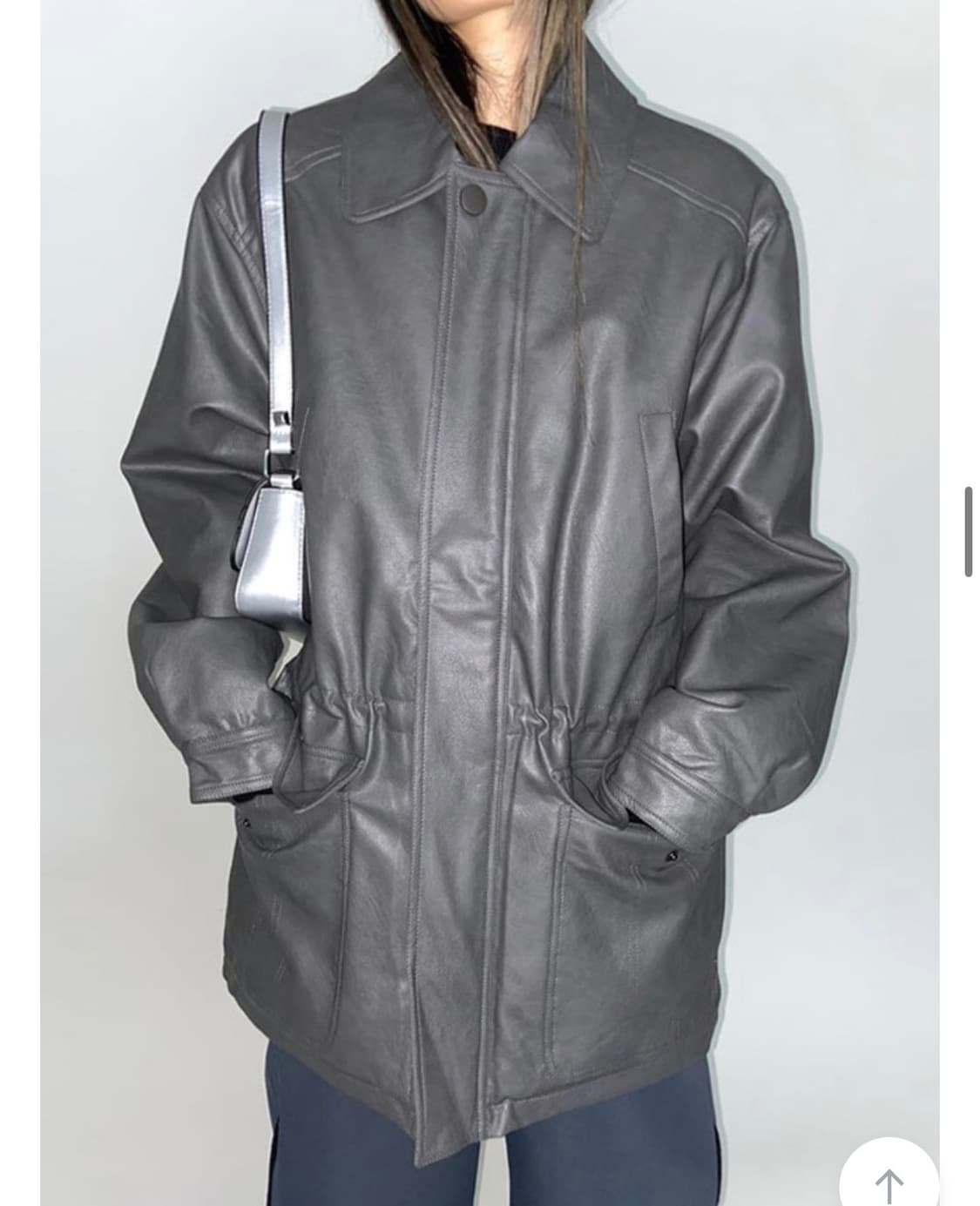 프라이빗룩북 패디드 레더 자켓 상품이미지1