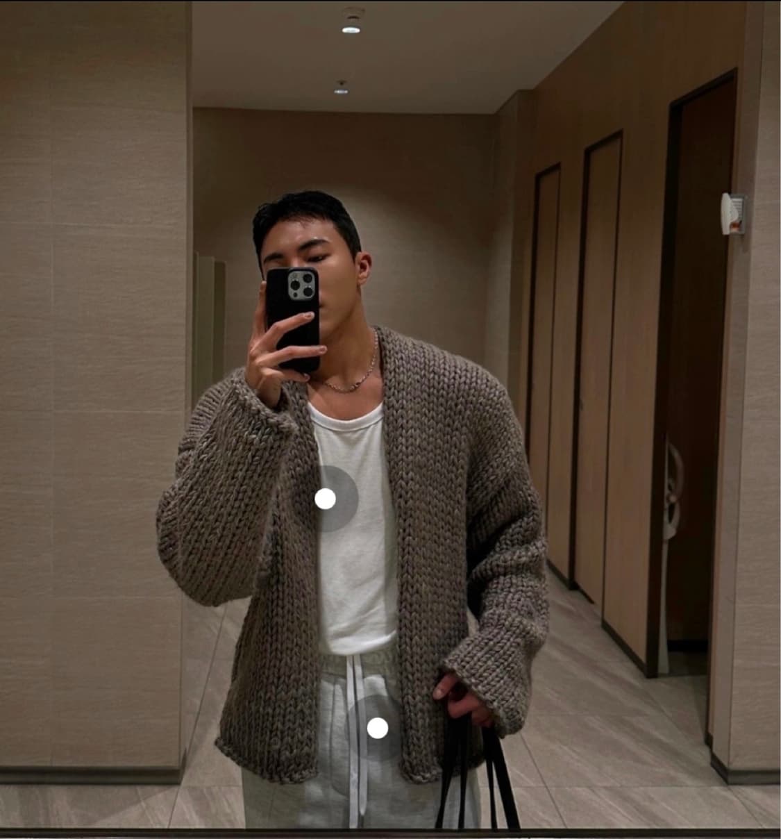 센스에라 핸드메이드 헤비 가디건 니트M 상품이미지1