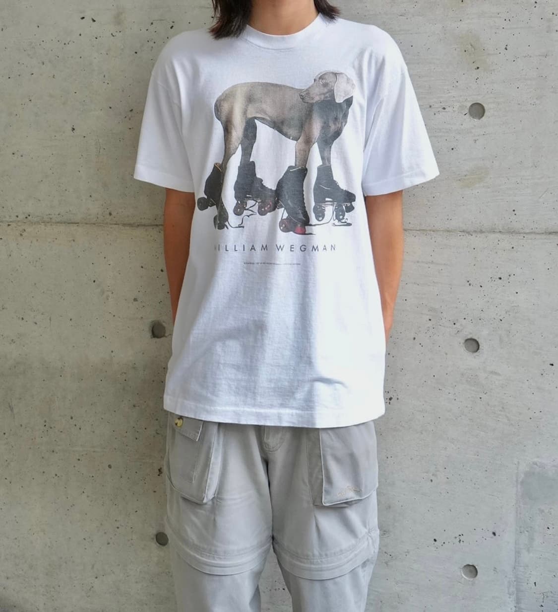 빈티지 90s 윌리엄 웨그만 ROLLER ROVER 아트티 M 상품이미지9