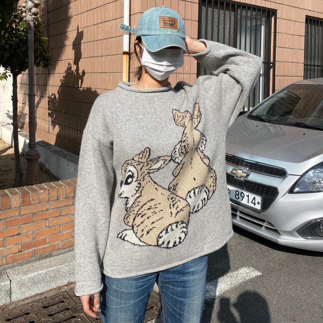 FOXEY(폭시) 빈티지 '덤퍼' 토끼 인타르시아 니트  상품이미지1