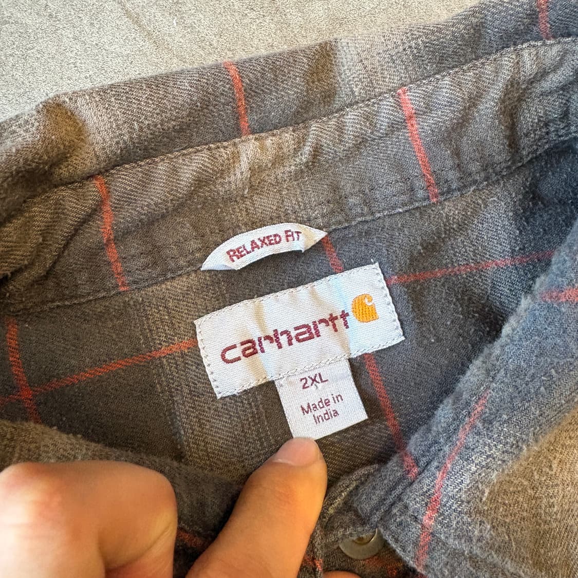 칼하트 정품 오리지널 해비 코튼 체크 긴팔 셔츠 상품이미지5