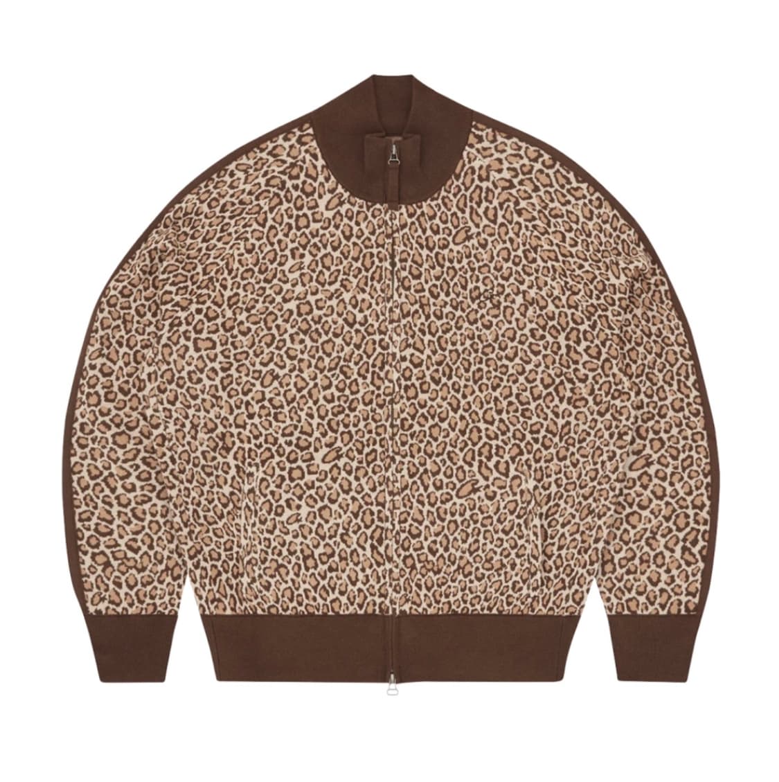 M) 코르테이즈 VVS 레오파드 호피 자카드 니트 집업 트랙 자켓 상품이미지3
