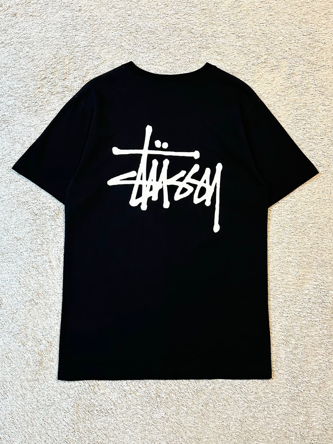 스투시 STUSSY 베이직 로고 반팔 티셔츠 블랙 상품이미지1