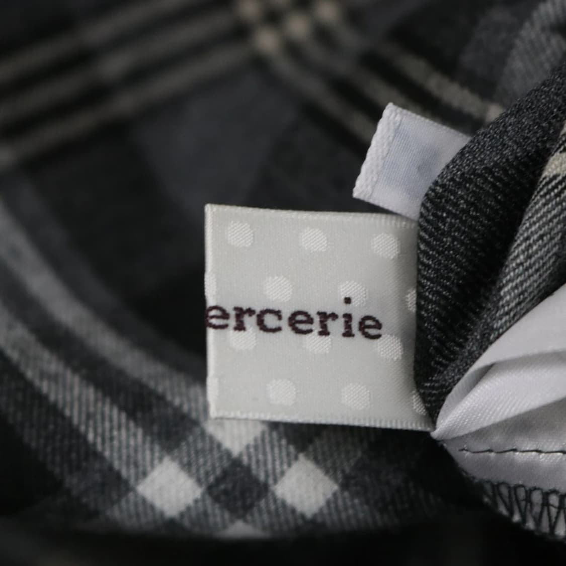 BON MERCERIE 레이스 넥 체크 블라우스 61641 상품이미지6