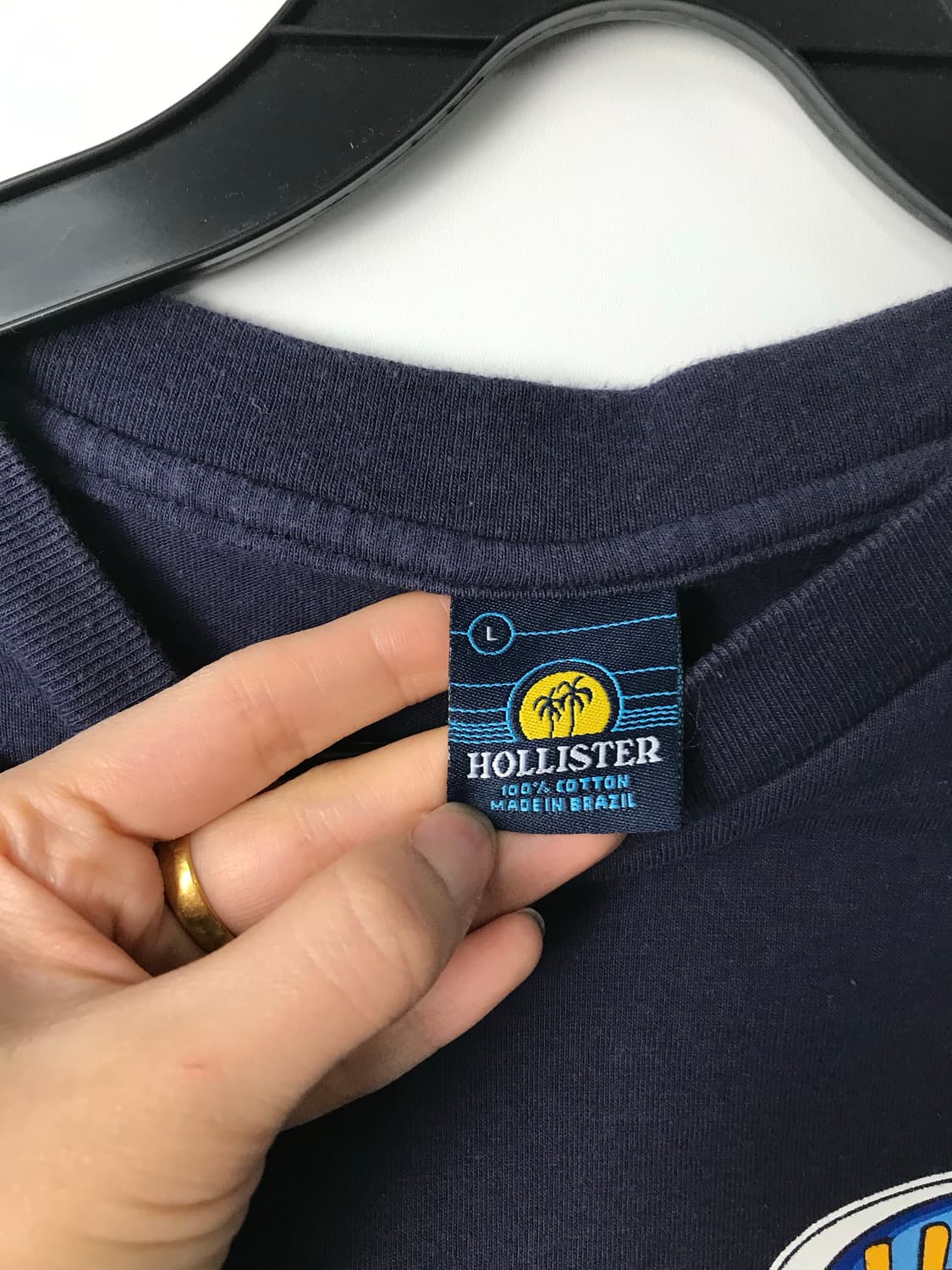 홀리스터 백로고 네이비 롱슬리브 긴팔 티셔츠 상품이미지9