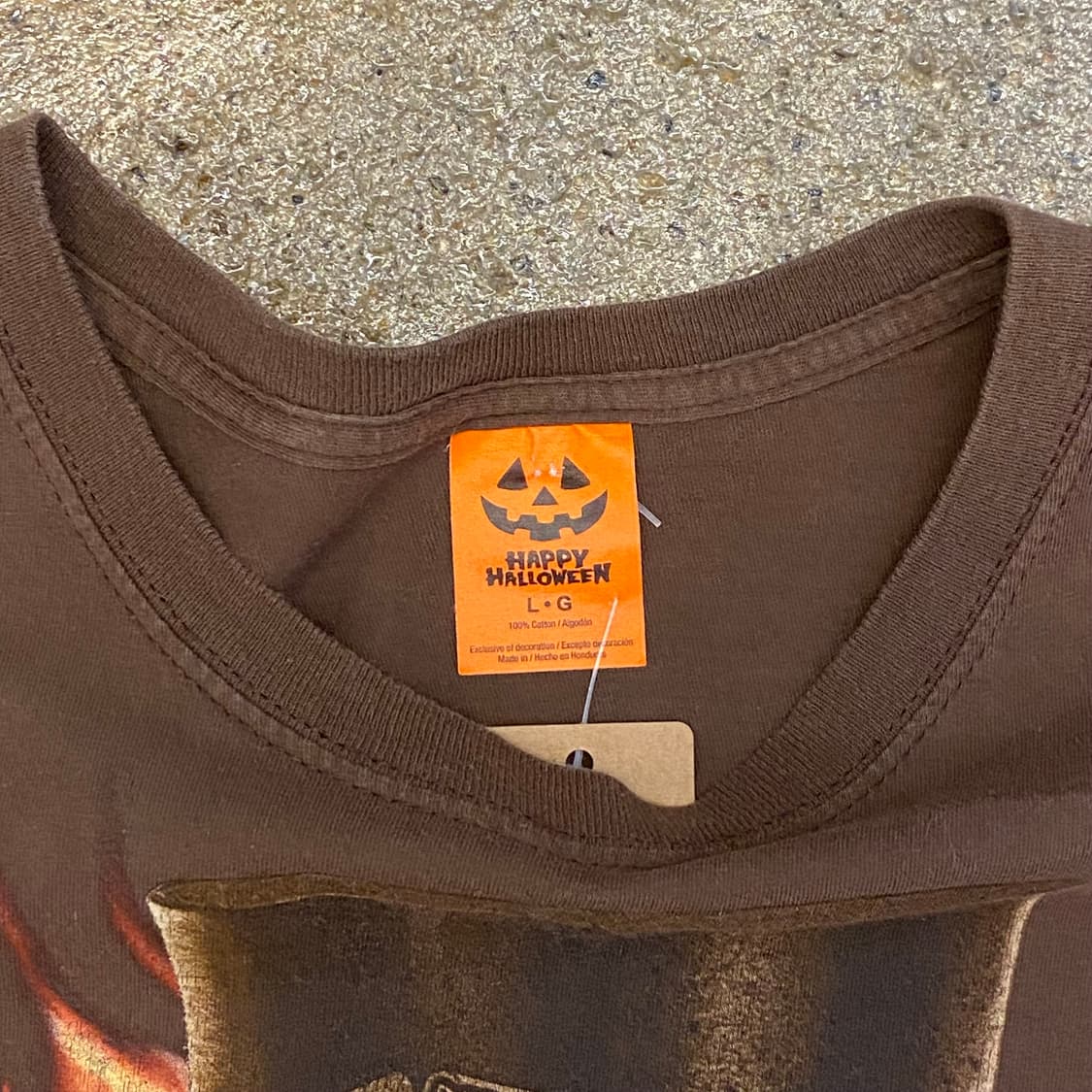 미국 빈티지 해피 할로윈 해골 스컬 포인트 락티셔츠 반팔티 상품이미지4