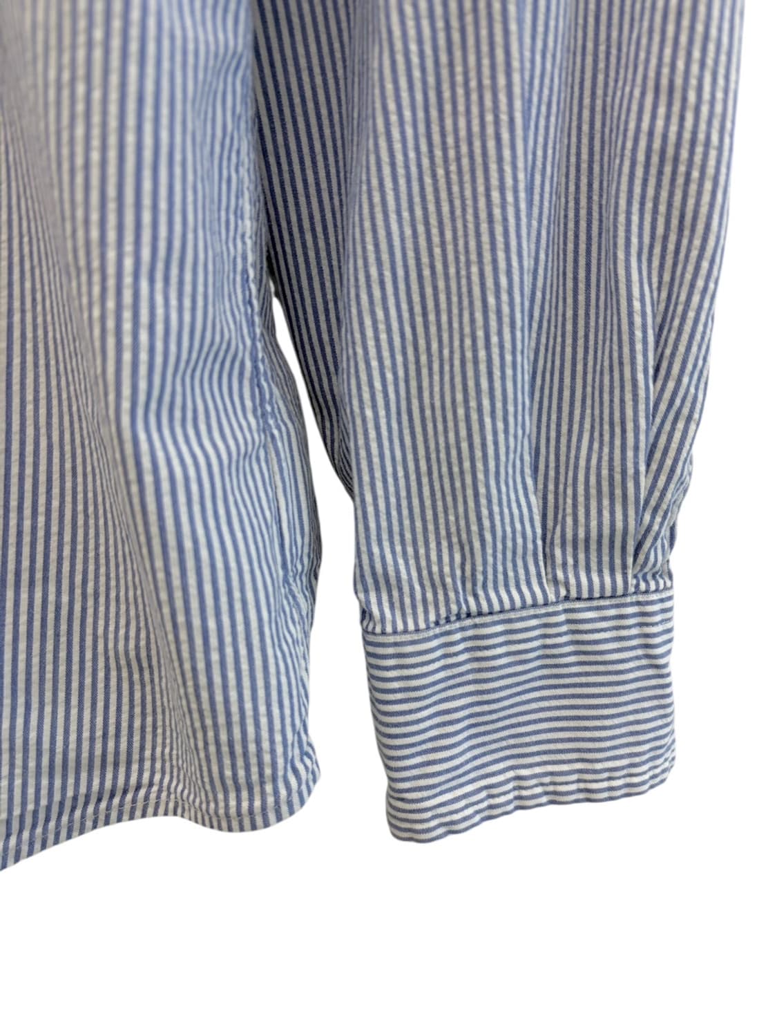 폴로 스트라이프 셔츠 화이트&스카이블루 (S) 상품이미지4