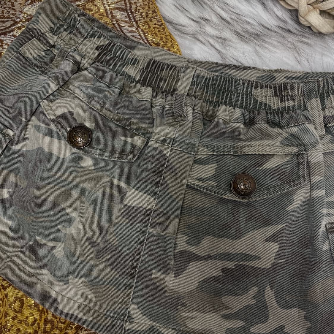 빈티지 카모 카고 스커트 팬츠 상품이미지5