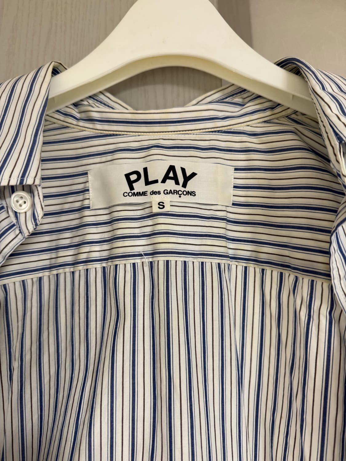 꼼데가르송 PLAY 스트라이프 셔츠 S 상품이미지2