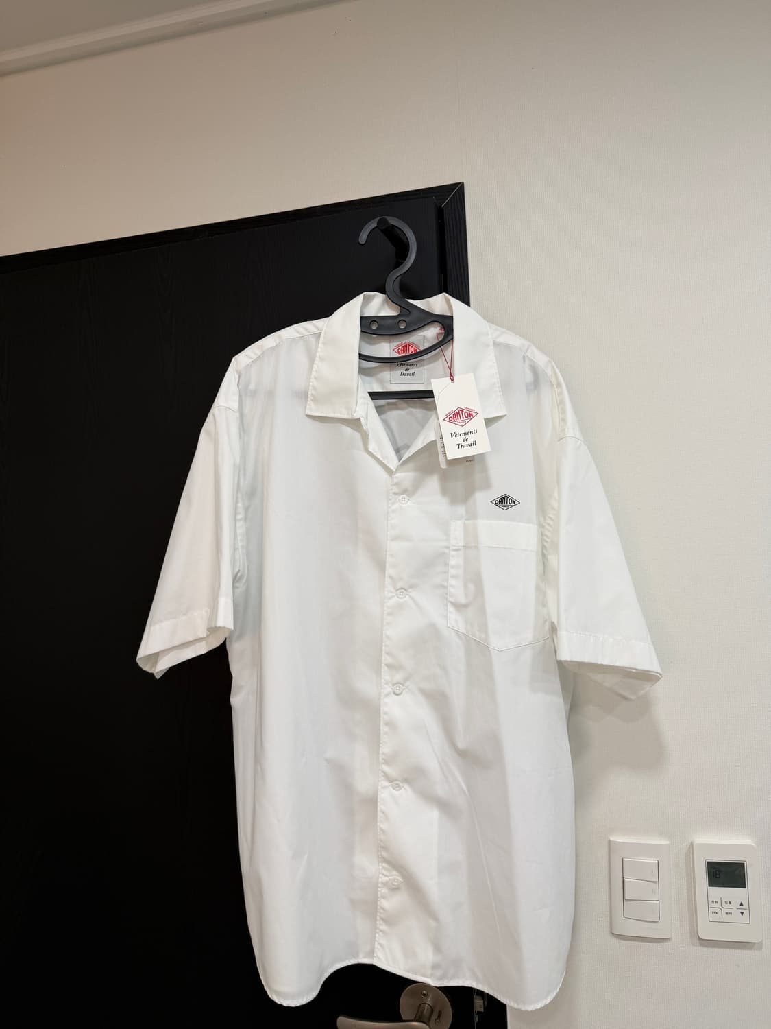 단톤 백로고 반팔 워크셔츠 상품이미지2