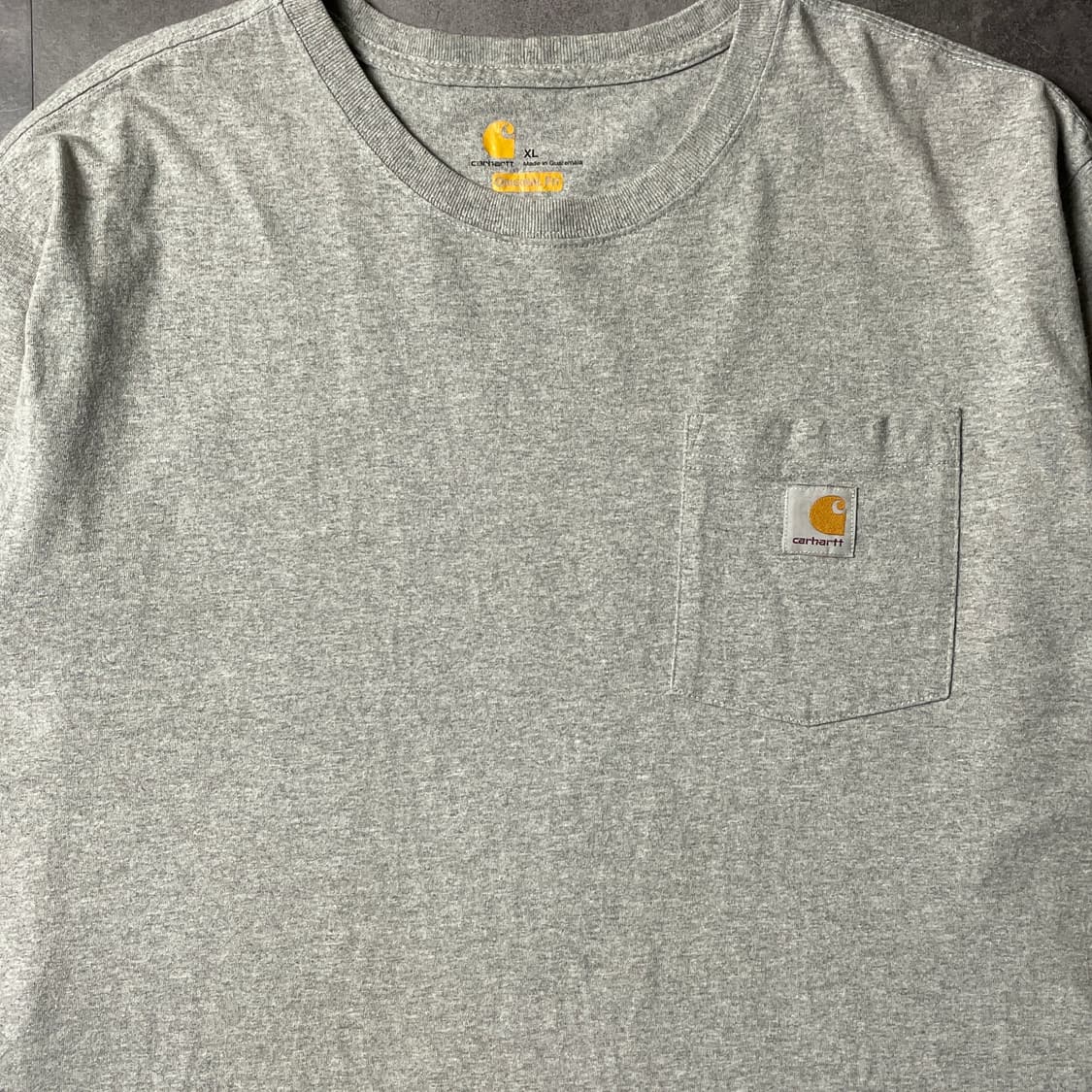CARHARTT 칼하트 빈티지 그레이 레터링 긴팔 티셔츠 A00972 상품이미지3