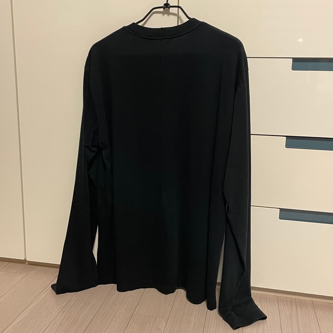 [L] cost per kilo cracked 긴팔 티 블랙 상품이미지4