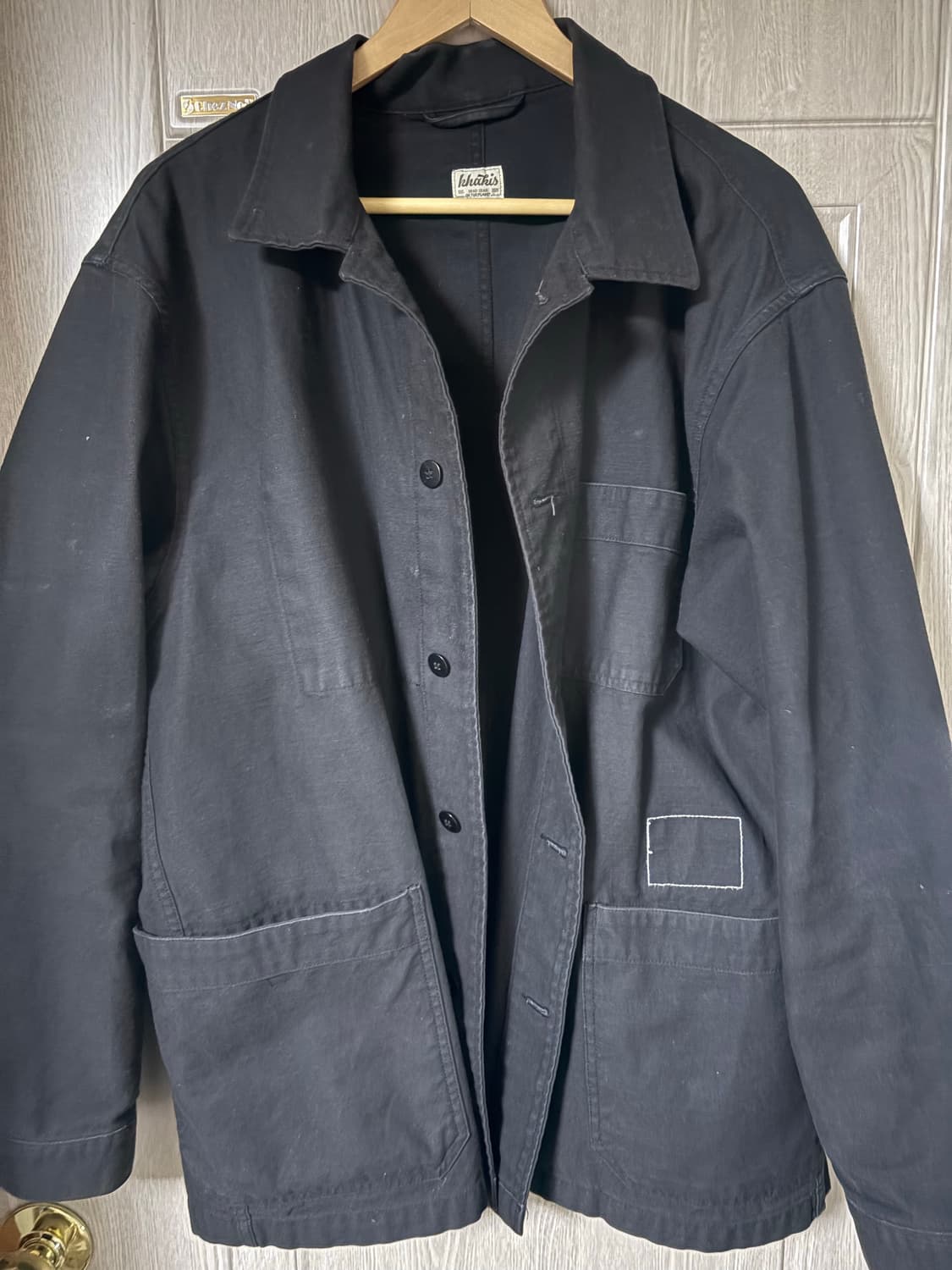 카키스 stock work jacket black L 상품이미지3
