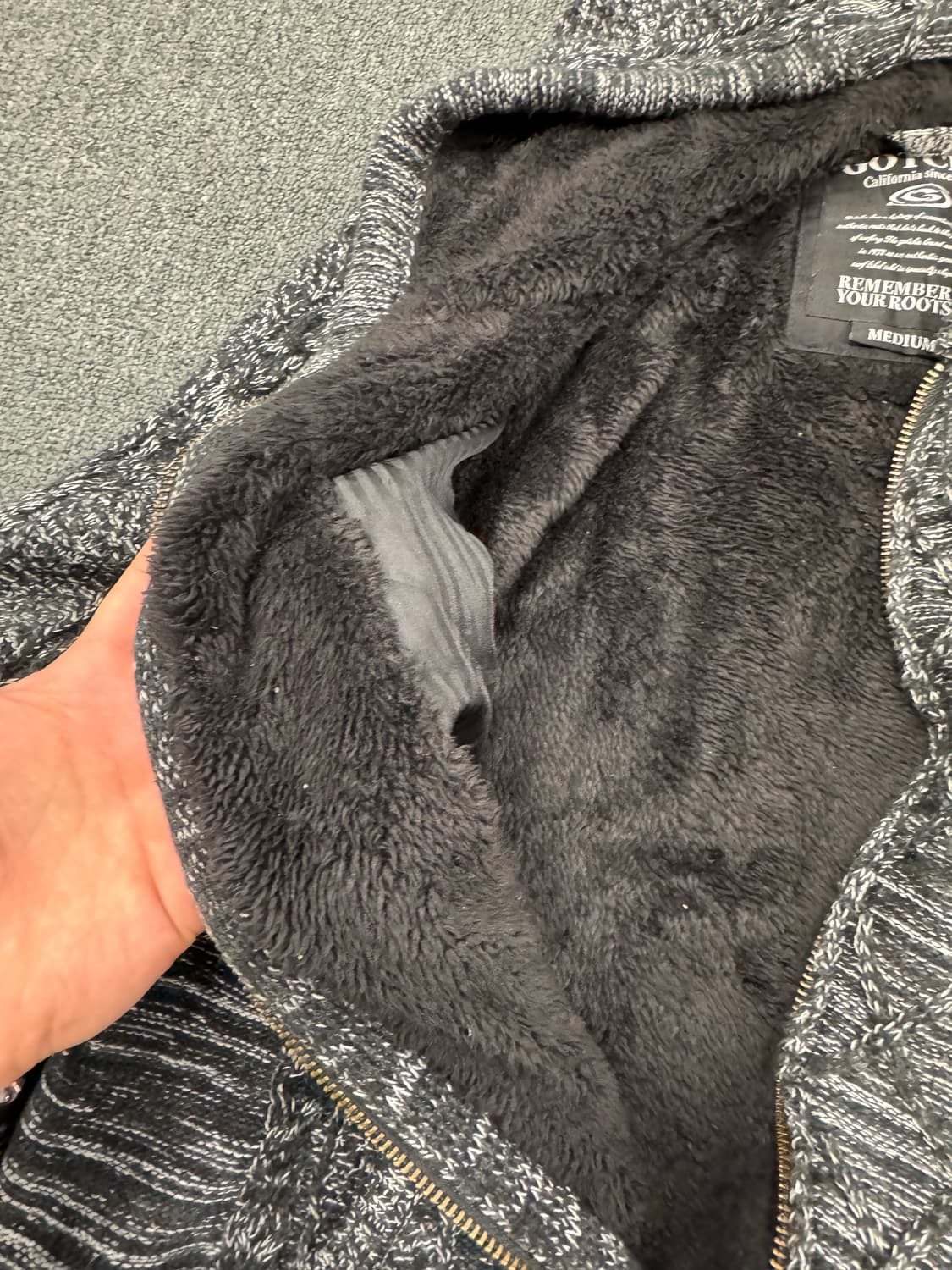 M)GOTCHA 빈티지 니트 기모 후드집업 상품이미지4