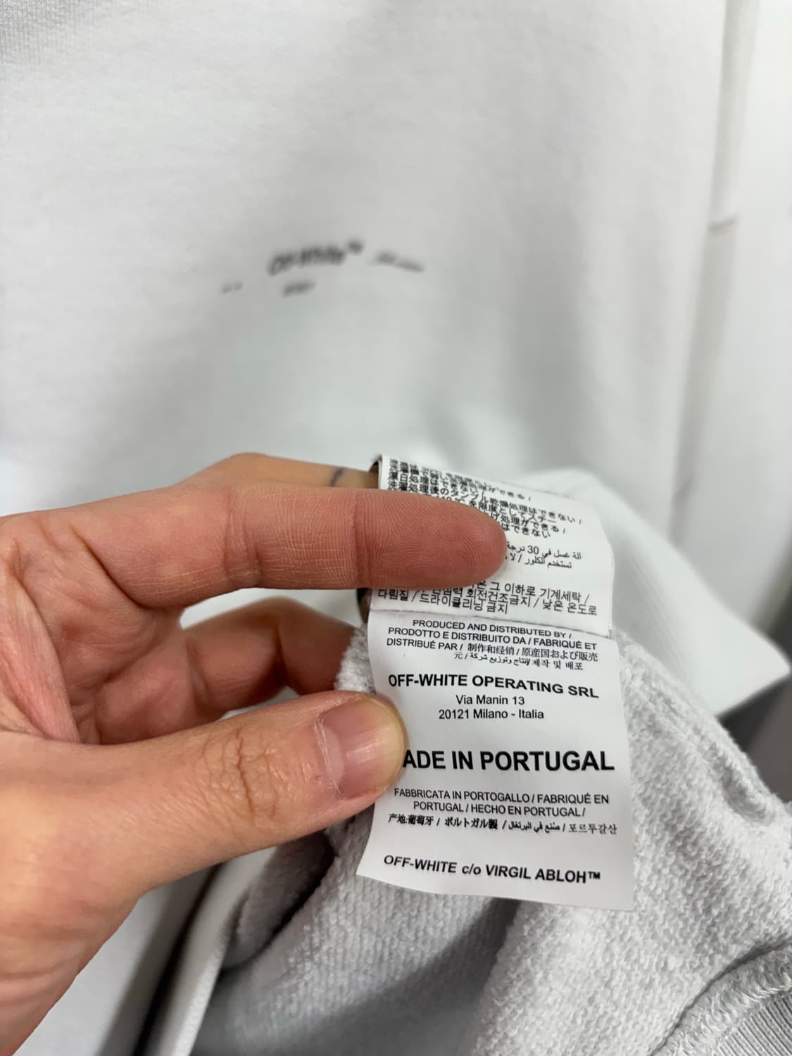 오프화이트 19fw 다이애거널 맨투맨 상품이미지8