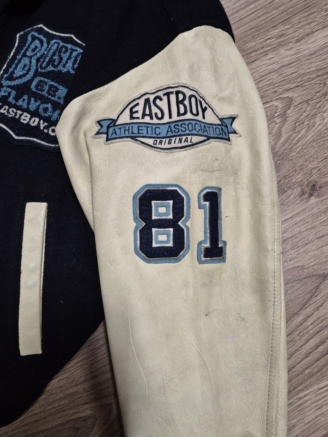 80's 이스트보이 소가죽 바시티 자켓 상품이미지6