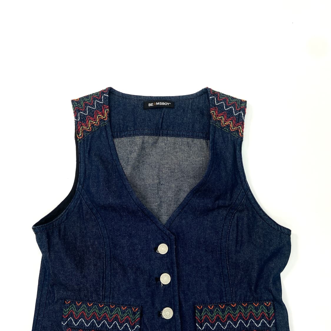 Beams boy denim vest 상품이미지3