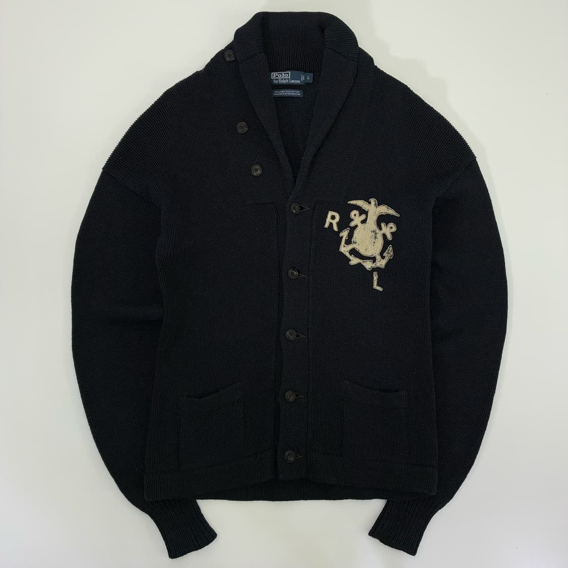 Polo  폴로 랄프로렌 90,s RL 숄카라 니트 가디건 상품이미지1