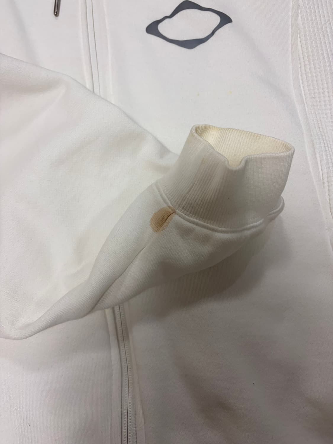 미스치프 롬버스 와플 후드집업 화이트 상품이미지4