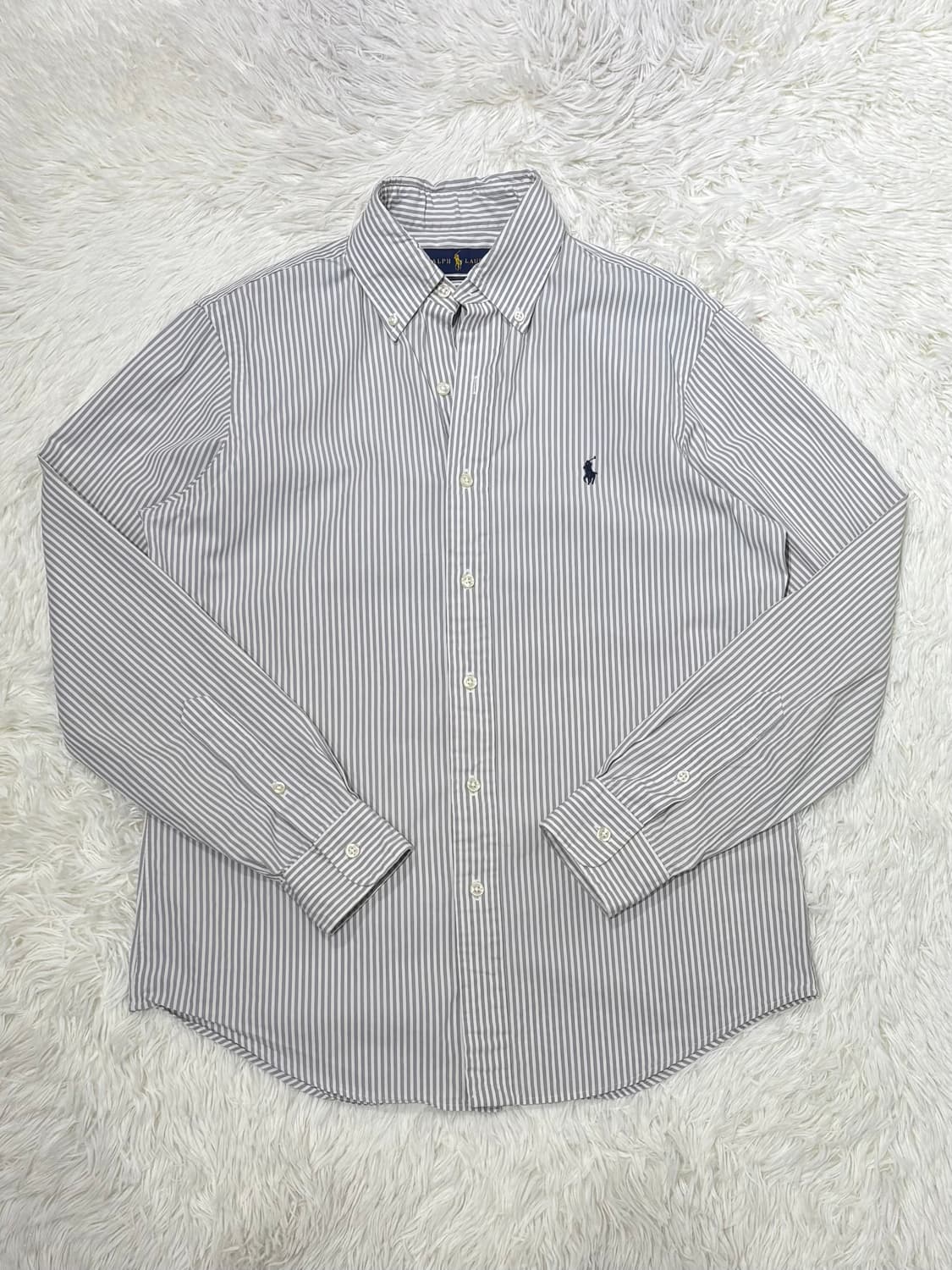 폴로랄프로렌 qr 네이비포니 스트라이프 셔츠 상품이미지3