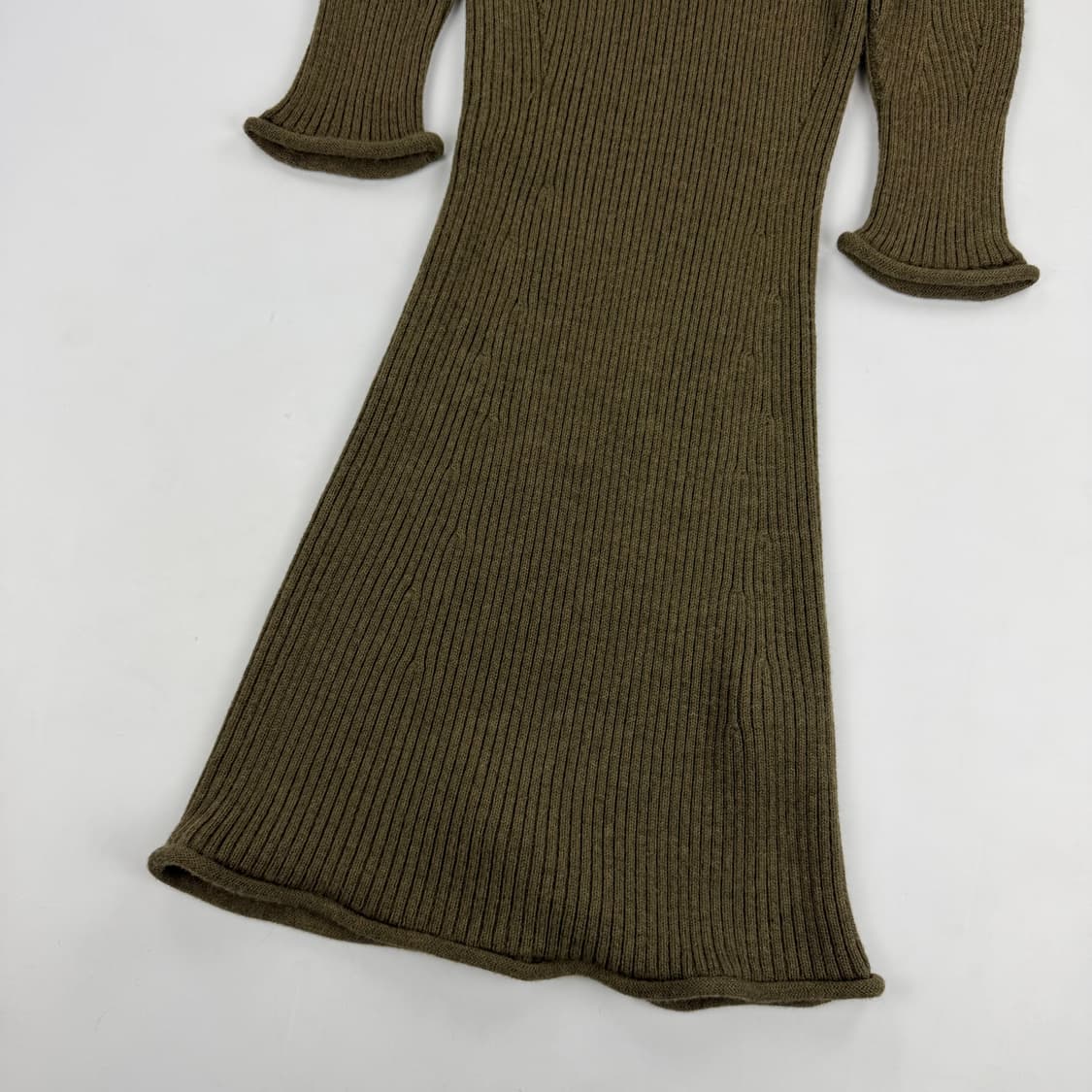 막스마라 스포츠막스 터틀넥 골지 니트 미디 원피스 상품이미지3