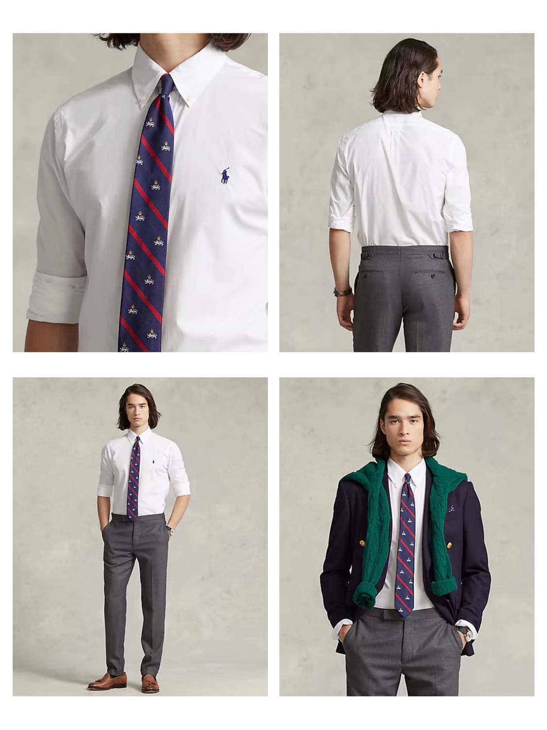 폴로 랄프로렌 코튼 엘라 화이트 버튼다운 포플린 커스텀핏 셔츠 상품이미지3