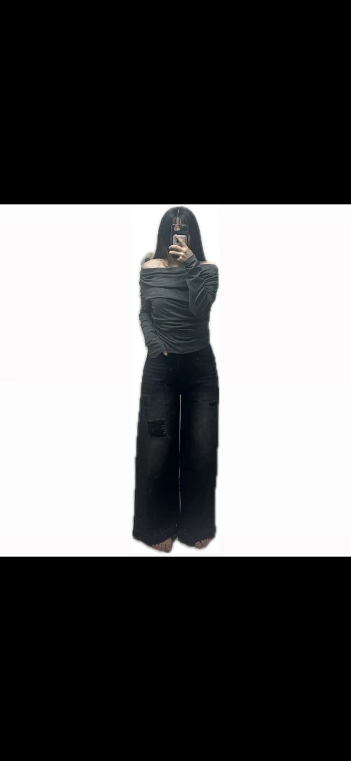 그레이 오프숄더 상품이미지1