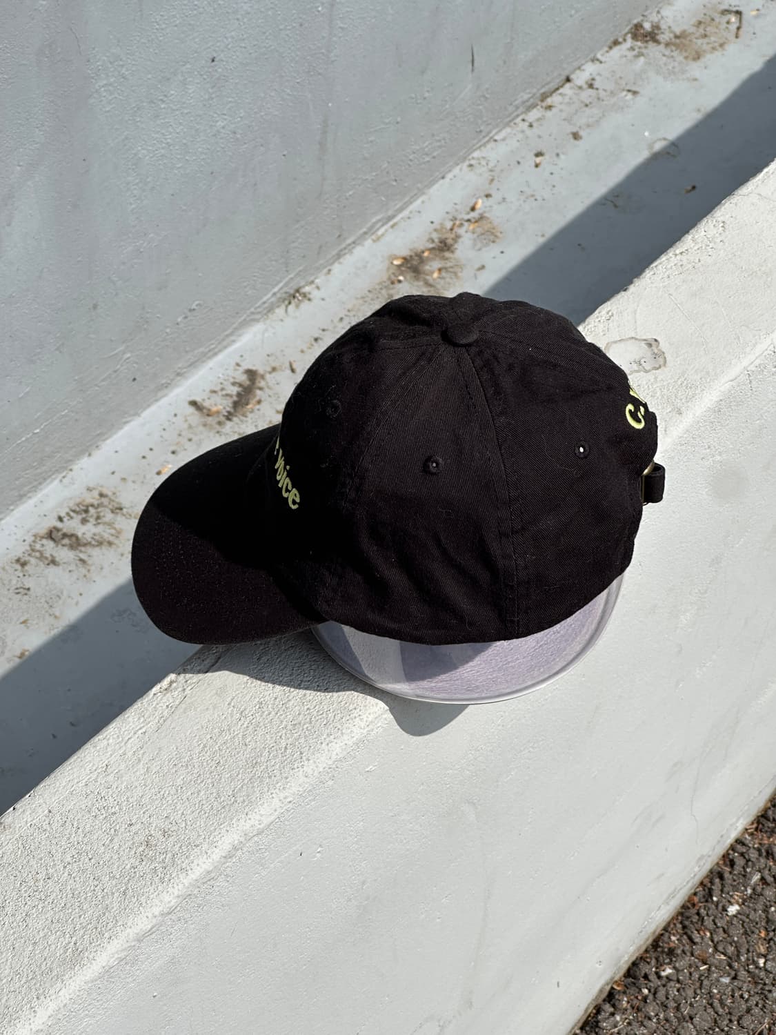 [F] colletive voice 로고 빈티지 블랙 볼캡 모자 상품이미지3