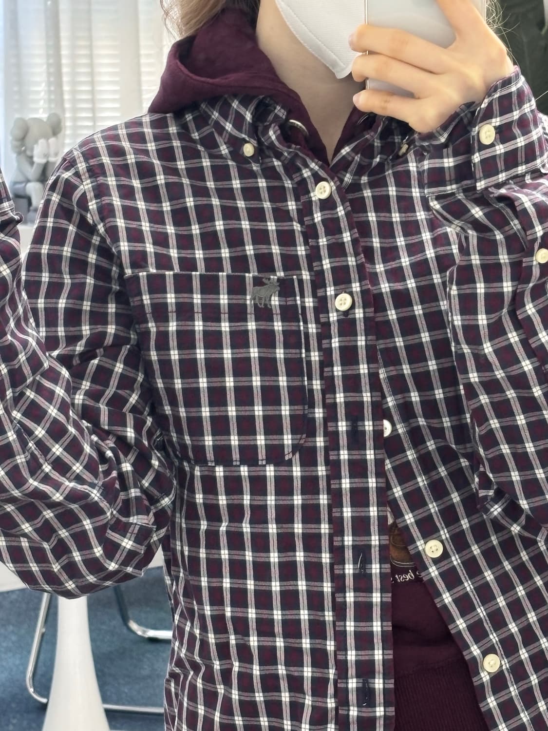 아베크롬비 체크 셔츠🍷 상품이미지3