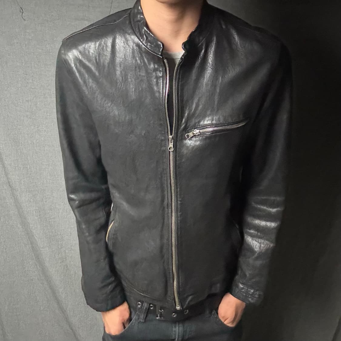 lamb skin leather jacket 상품이미지3