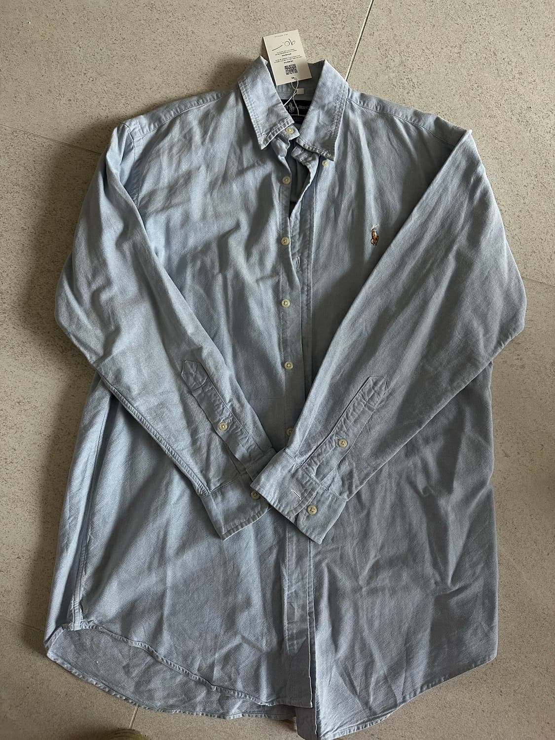 폴로 랄프로렌 옥스포드 하늘색 옥스퍼드 셔츠 상품이미지5