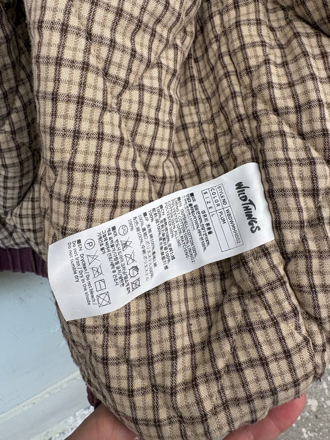 와일드띵스 빈티지 워크자켓 플럼 상품이미지10