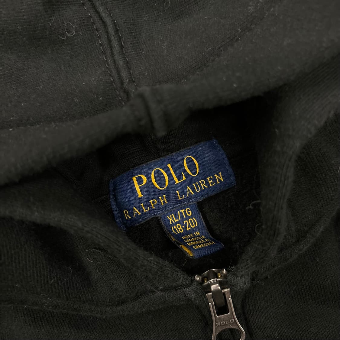 폴로 랄프로렌 검빨 블랙 레드 후드집업 상품이미지5