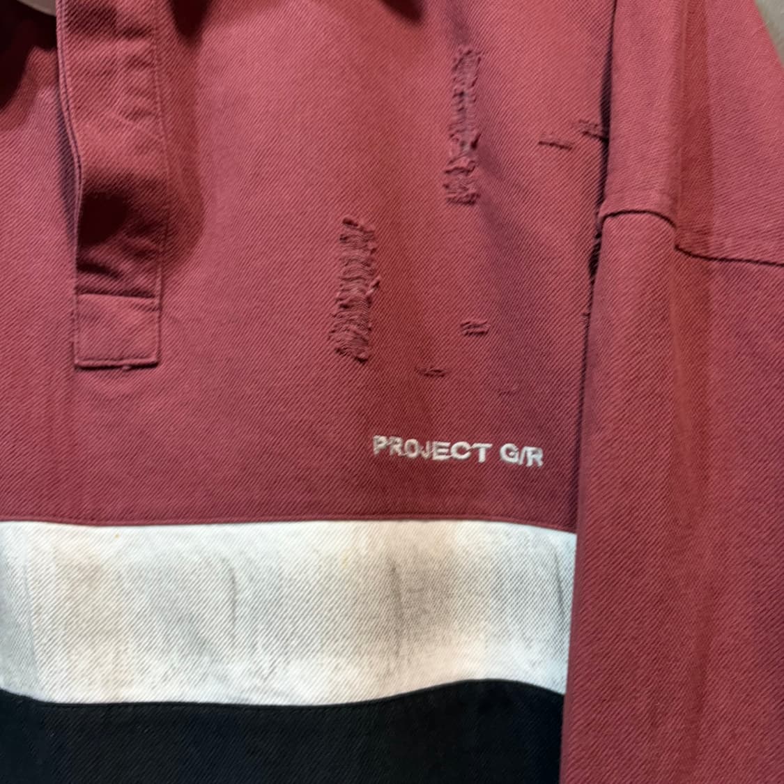 [2] PROJECT GR 프로젝트gr 빈티지 오버핏 럭비티 상품이미지2