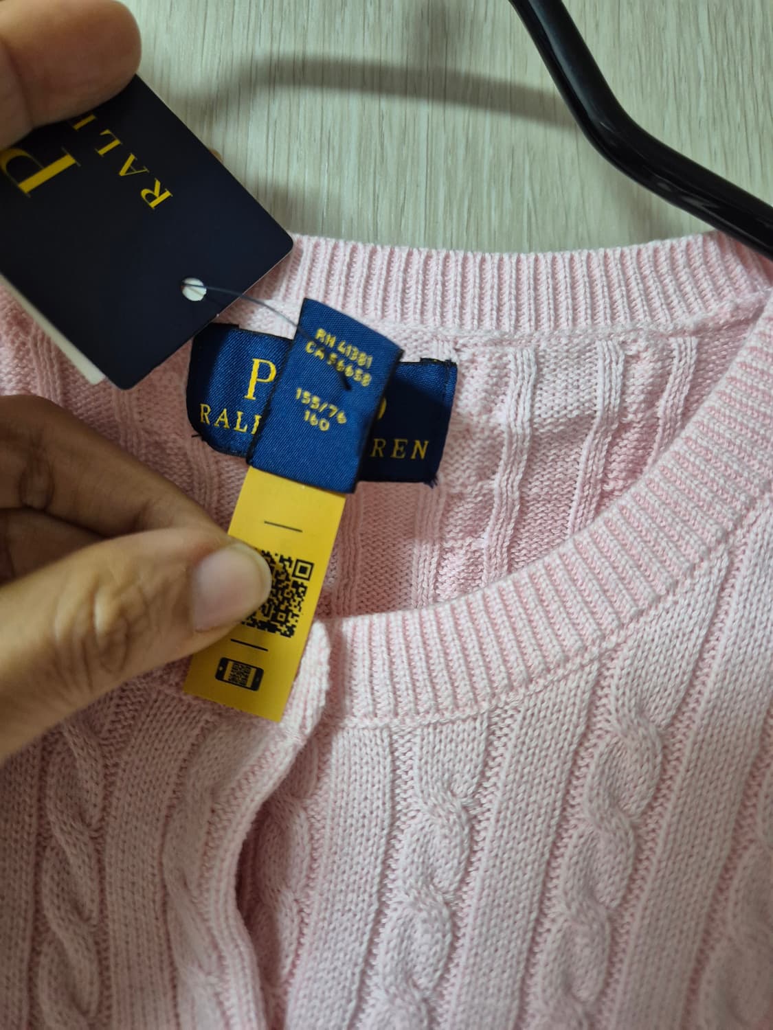 (25년) 폴로 랄프로렌 케이블 니트 걸즈 가디건 연핑크 상품이미지7