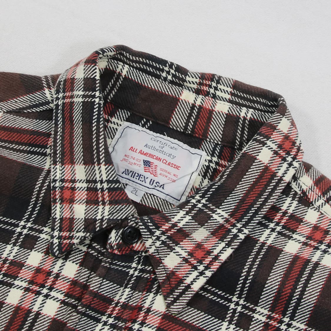 (착용컷) AVIREX 체크 셔츠 (남성용 105) 상품이미지6