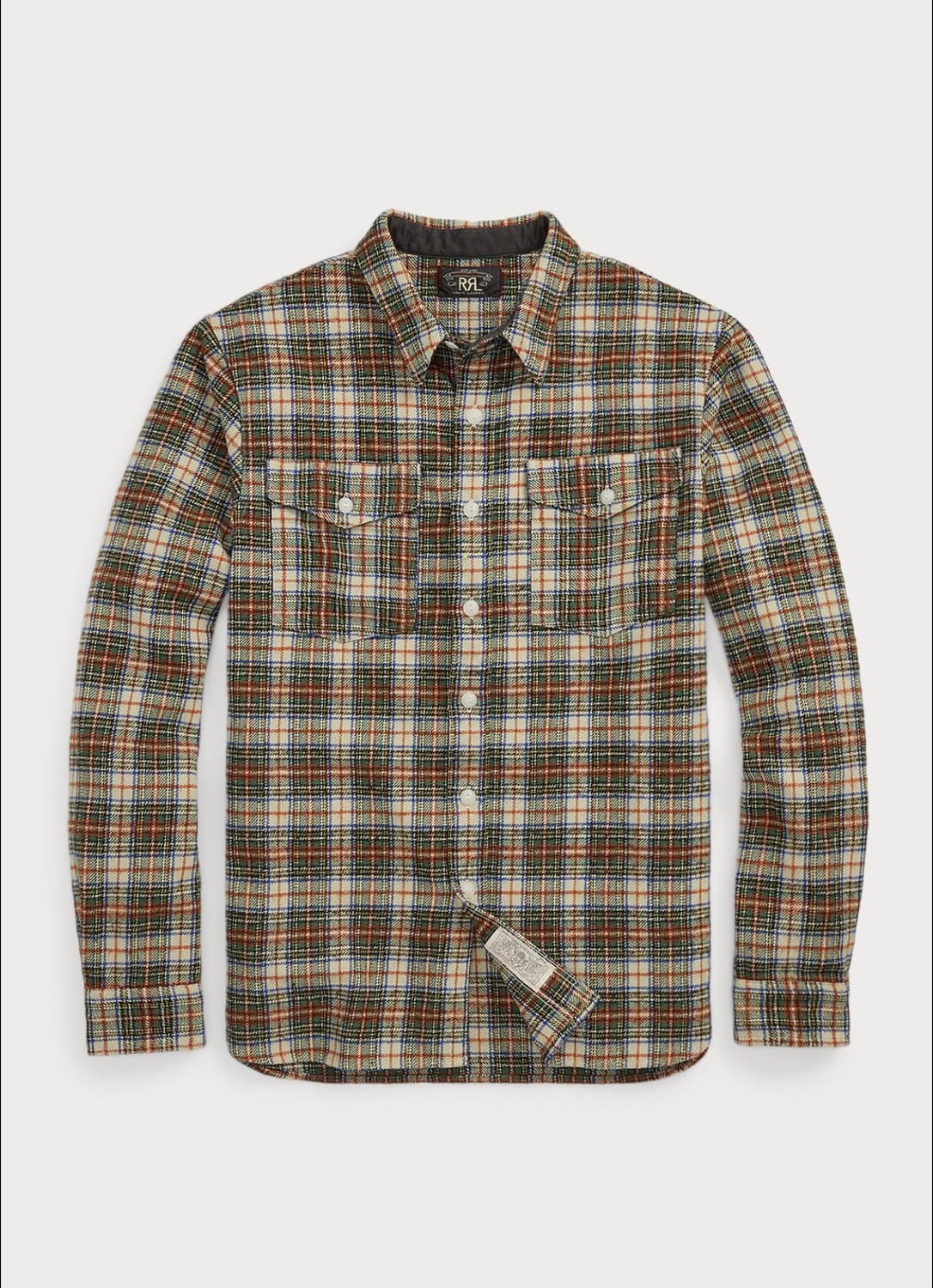 RRL 더블알엘 체크 울블렌드 트윌 워크셔츠 M 상품이미지1