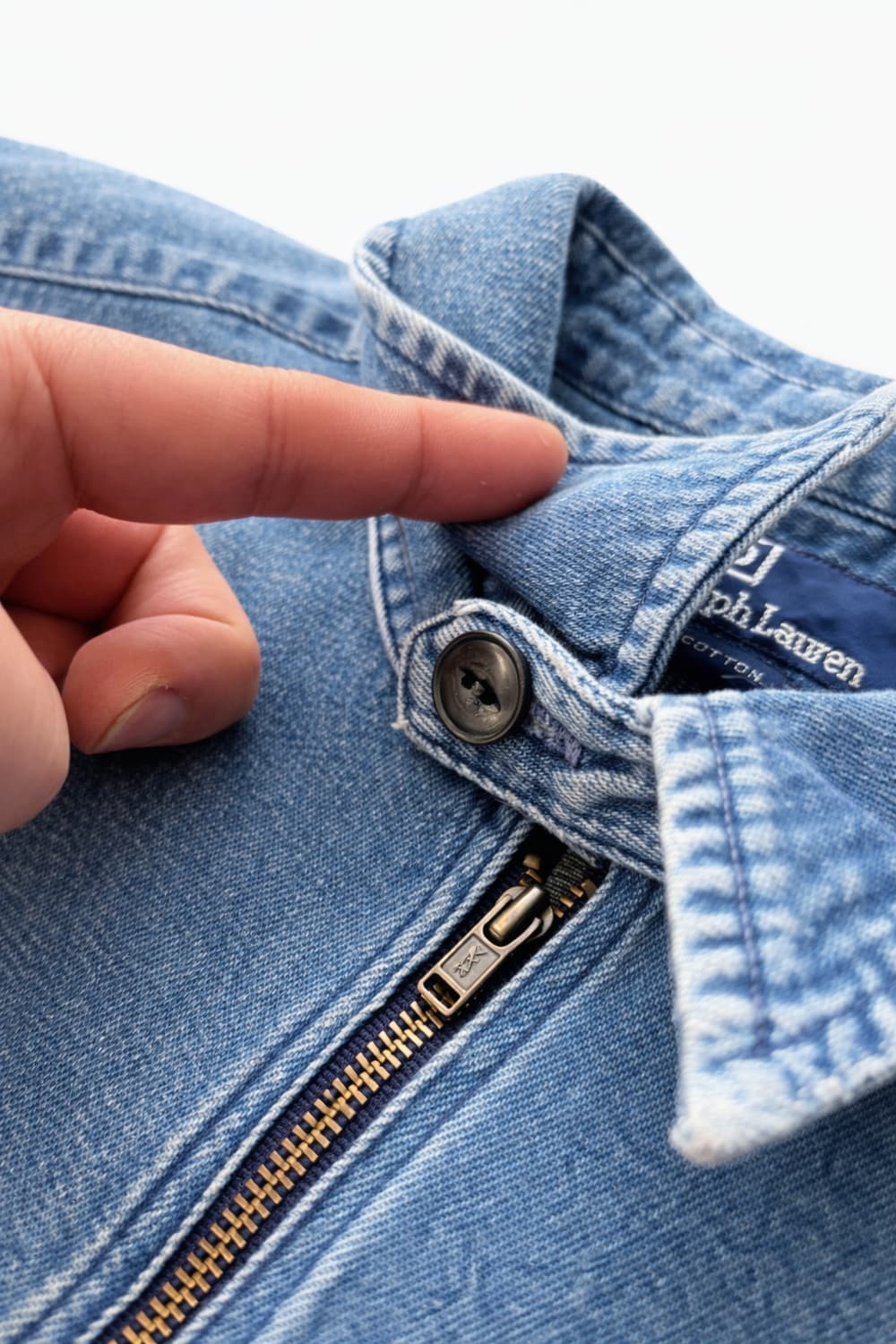 90s 폴로 랄프로렌 데님 셔츠 L 상품이미지7