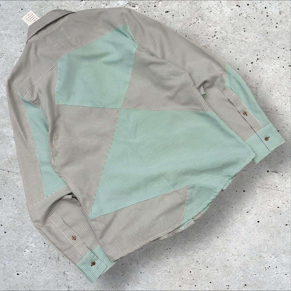 [L] 비비안웨스트우드 패치워크 스트라이프 셔츠 B423 상품이미지2