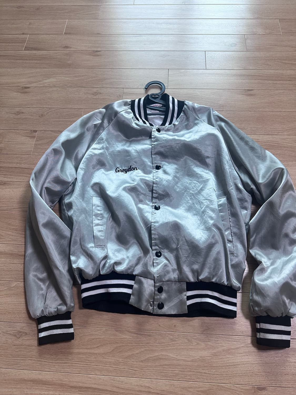  90‘s usa 사틴 스타디움 자켓 상품이미지2