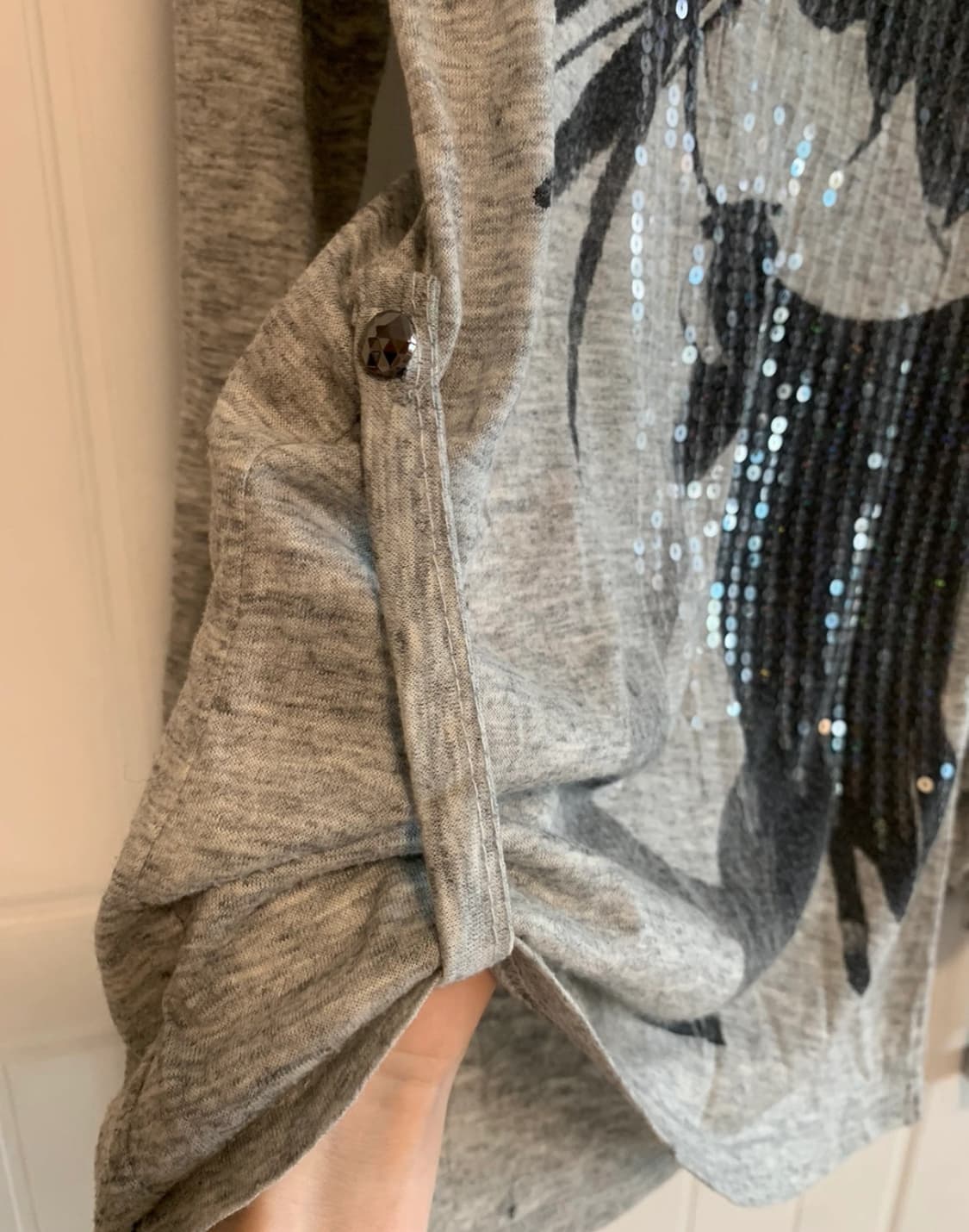 Y2k Spangled roll-up tee 상품이미지5