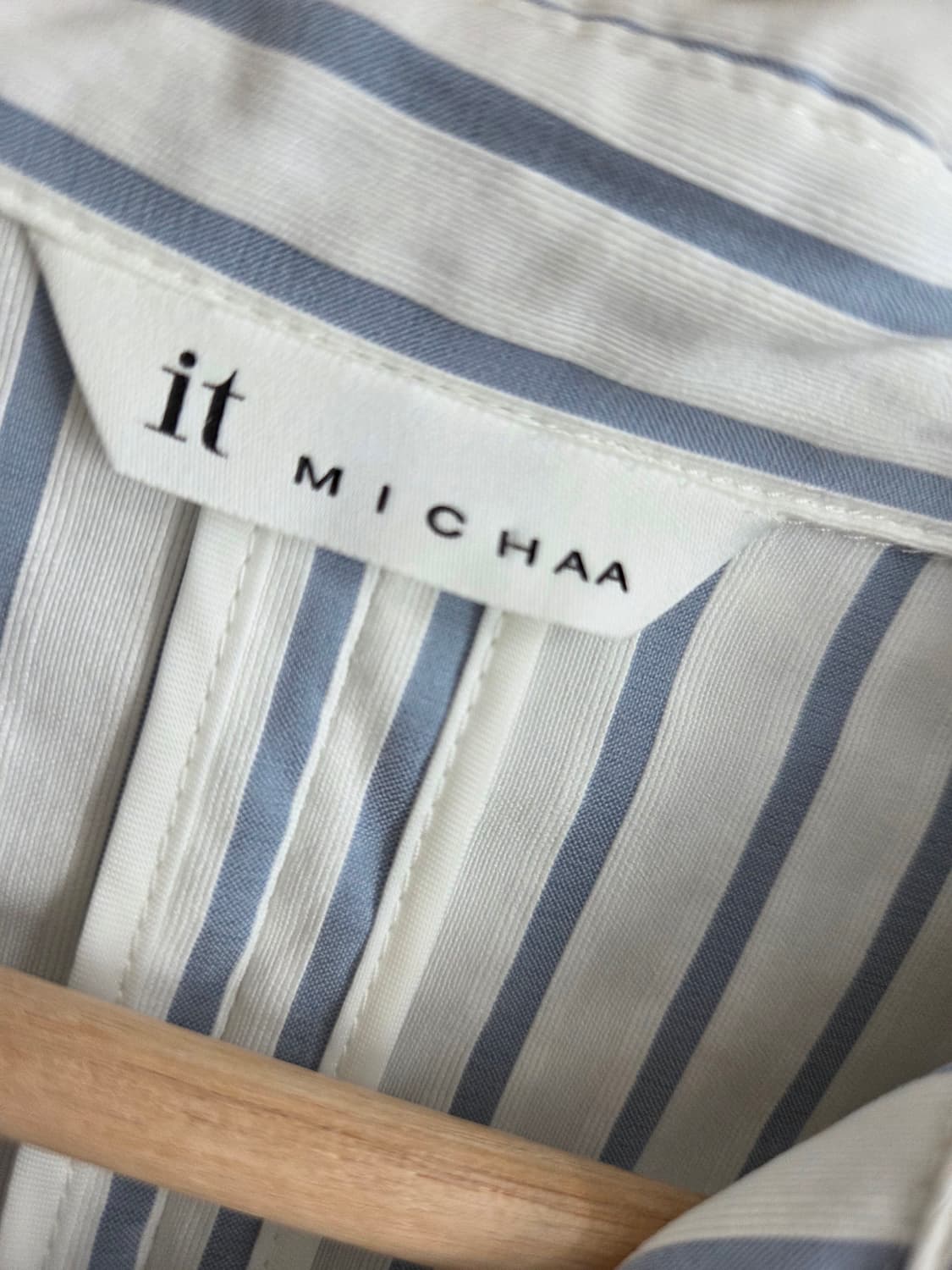 잇미샤  블루 스트라이프 셔츠형원피스 상품이미지6